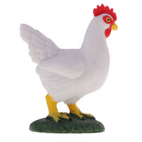 Maxbell Environmental PVC Realistic Zoo Figures Jungle Farm Animals Cock Figurine Kids Toy Party Bag Favor White