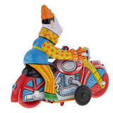 Maxbell Clown On Motorcycle Tin Toy Collectible Clockwork Wind Up Toys for Kids Gift