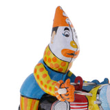 Maxbell Clown On Motorcycle Tin Toy Collectible Clockwork Wind Up Toys for Kids Gift