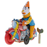 Maxbell Clown On Motorcycle Tin Toy Collectible Clockwork Wind Up Toys for Kids Gift