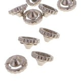 Maxbell 20Pcs Spinning Top Metal Performance Spare Parts Gyro Tips Parts Character Toys 1.5cm Diameter