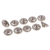 Maxbell 10Pcs Spinning Top Metal Performance Spare Parts Gyro Tips Parts Character Toys 1.5cm Diameter