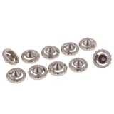 Maxbell 10Pcs Spinning Top Metal Performance Spare Parts Gyro Tips Parts Character Toys 1.5cm Diameter