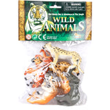 Maxbell Lot 6 Plastic Wild Animals Zoo Safari Figure Model Zebra Lion Tiger Elephant