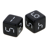 Maxbell 10 Pieces 16mm D6 Dice Six Sided Die Black with White Numbers for RPG & Board Games