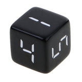 Maxbell 10 Pieces 16mm D6 Dice Six Sided Die Black with White Numbers for RPG & Board Games