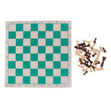 Maxbell Portable Chess with Roll up Chessboard for Travel Camp Toys 13.77 x 3.14inch Small