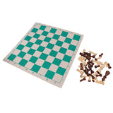 Maxbell Portable Chess with Roll up Chessboard for Travel Camp Toys 13.77 x 3.14inch Small