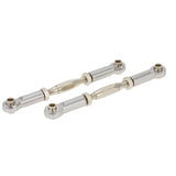 Maxbell Set of 2 Pieces SLA013 Front Rear Servo Links Linkage Rod for 1/10 RC Car Toys TRAXXAS SLASH 4x4 Accessory Silver