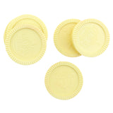 Maxbell Set of 24 Pieces Plastic Currency Chips Poker Casino Chips Board Game with Crown Pattern DIY Craft Party Fun Yellow