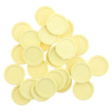 Maxbell Set of 24 Pieces Plastic Currency Chips Poker Casino Chips Board Game with Crown Pattern DIY Craft Party Fun Yellow