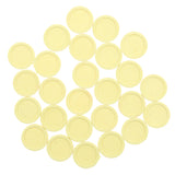 Maxbell Set of 24 Pieces Plastic Currency Chips Poker Casino Chips Board Game with Crown Pattern DIY Craft Party Fun Yellow
