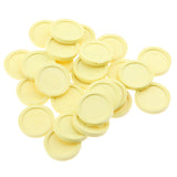 Maxbell Set of 24 Pieces Plastic Currency Chips Poker Casino Chips Board Game with Crown Pattern DIY Craft Party Fun Yellow