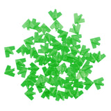 Maxbell Set of 60 Pieces Plastic Board Game Counters with Plane Shape Numeracy Teaching Educational Material DIY Kids Toy Gift Green