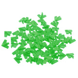 Maxbell Set of 60 Pieces Plastic Board Game Counters with Plane Shape Numeracy Teaching Educational Material DIY Kids Toy Gift Green