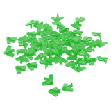 Maxbell Set of 60 Pieces Plastic Board Game Counters with Plane Shape Numeracy Teaching Educational Material DIY Kids Toy Gift Green