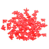 Maxbell Set of 60 Pieces Plastic Board Game Counters with Plane Shape Numeracy Teaching Educational Material DIY Kids Toy Gift Red