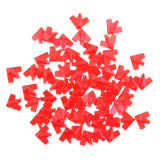 Maxbell Set of 60 Pieces Plastic Board Game Counters with Plane Shape Numeracy Teaching Educational Material DIY Kids Toy Gift Red