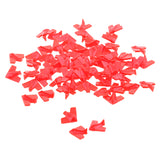 Maxbell Set of 60 Pieces Plastic Board Game Counters with Plane Shape Numeracy Teaching Educational Material DIY Kids Toy Gift Red