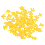 Maxbell Set of 60 Pieces Plastic Board Game Counters with Plane Shape Numeracy Teaching Educational Material DIY Kids Toy Gift Yellow