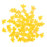 Maxbell Set of 60 Pieces Plastic Board Game Counters with Plane Shape Numeracy Teaching Educational Material DIY Kids Toy Gift Yellow