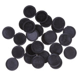Maxbell Set of 24 Pieces Plastic Currency Chips Poker Casino Chips Board Game with Crown Pattern DIY Craft Party Fun Black