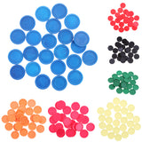Maxbell Set of 24 Pieces Plastic Currency Chips Poker Casino Chips Board Game with Crown Pattern DIY Craft Party Fun Black