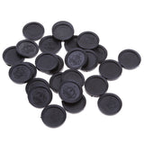 Maxbell Set of 24 Pieces Plastic Currency Chips Poker Casino Chips Board Game with Crown Pattern DIY Craft Party Fun Black