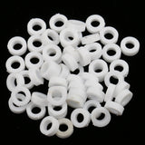 Maxbell 50 Piecess 3mm Plastic Shaft Fixed Spacer Gasket Sleeve for Model Making Toy Car Part White