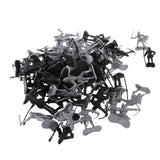 Maxbell 60 pcs/lot Sliver Black Warriors Medieval Soldiers Military Figures Toy