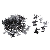 Maxbell 60 pcs/lot Sliver Black Warriors Medieval Soldiers Military Figures Toy