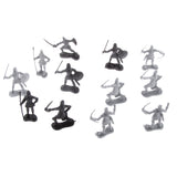 Maxbell 60 pcs/lot Sliver Black Warriors Medieval Soldiers Military Figures Toy