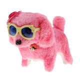 Maxbell Pink Walking Barking Tail Wagging Puppy Dog Electronic Toy wi/ Hat&Glasses