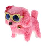 Maxbell Pink Walking Barking Tail Wagging Puppy Dog Electronic Toy wi/ Hat&Glasses