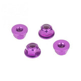 Maxbell For RC HSP 122049 Aluminum Nylon Nut Purple For 1:10 Upgrade Parts 4 PCS