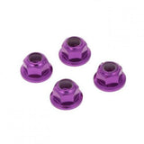 Maxbell For RC HSP 122049 Aluminum Nylon Nut Purple For 1:10 Upgrade Parts 4 PCS