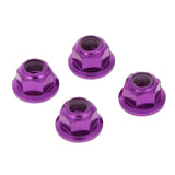 Maxbell For RC HSP 122049 Aluminum Nylon Nut Purple For 1:10 Upgrade Parts 4 PCS