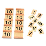 Maxbell Insert Wood Board Counting Number Pieces Maths Preschool Children Educational Toy