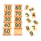 Maxbell Insert Wood Board Counting Number Pieces Maths Preschool Children Educational Toy