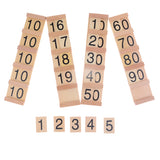 Maxbell Insert Wood Board Counting Number Pieces Maths Preschool Children Educational Toy