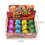 Maxbell 3 Pcs Colorful Funny Magic Dinosaur Eggs Hatching Dino Pets Hatch-Grow Children Toy