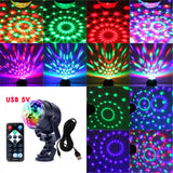 Maxbell Sound Active RGB LED Stage Light Crystal Ball Disco Xmas Club DJ Party + Remote +USB Powered DV 5V