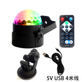 Maxbell Sound Active RGB LED Stage Light Crystal Ball Disco Xmas Club DJ Party + Remote +USB Powered DV 5V