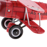 Maxbell Red Wind Up Clockwork Army Aircraft Tin Toy Collectible Gift Home Decor