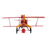 Maxbell Red Wind Up Clockwork Army Aircraft Tin Toy Collectible Gift Home Decor