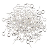 Maxbell 200Pieces Mixed Size Silver Metal Eye Pins Screws Eyelets For Jewelry Making Crafts Findings