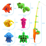 Maxbell 15Pcs Magnetic Fishing Toy Fish Model Set Bath Time Baby Kid Pretend Play Educational