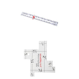 Maxbell 2 Pieces 2"/6" Sewing Knitting Measuring Gauge Quilting Ruler DIY Crafting Tool