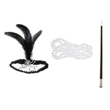 Maxbell Vintage Girls 1920s Charleston Party Flapper Headband Necklace Costume