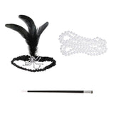 Maxbell Vintage Girls 1920s Charleston Party Flapper Headband Necklace Costume